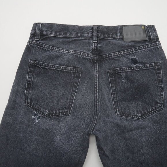 R13 Boyfriend Jeans in Jake Black Size 24 - Picture 8 of 16